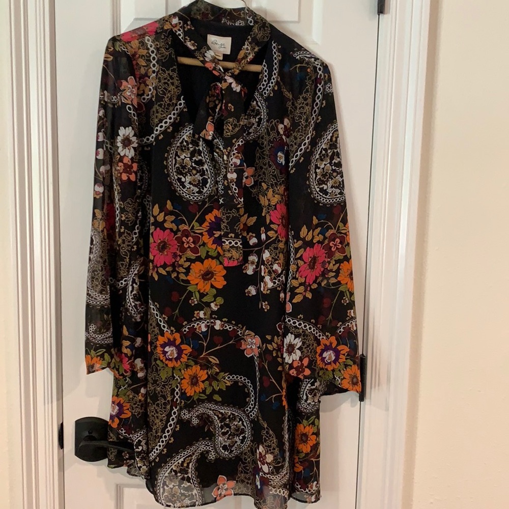 Long sleeve floral dress